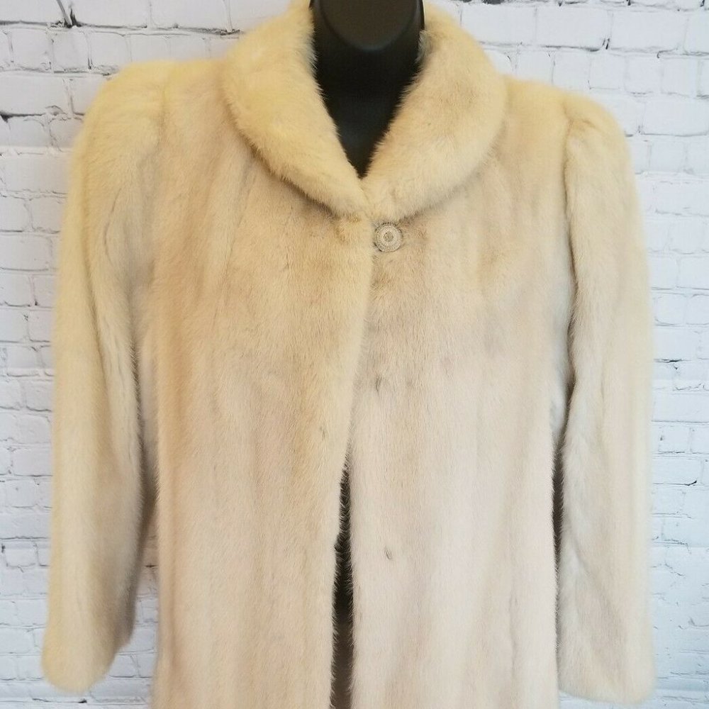 Vtg Fur Coat EMBA Rovalia Natural Pale Rose Mink